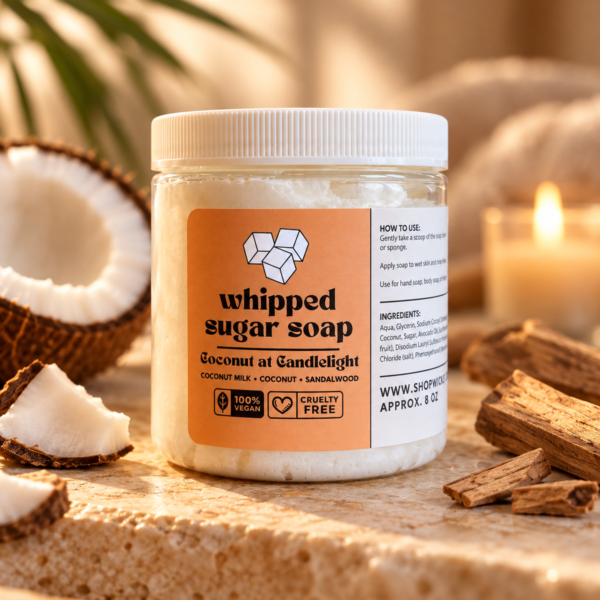Coconut at Candlelight Whipped Sugar Soap