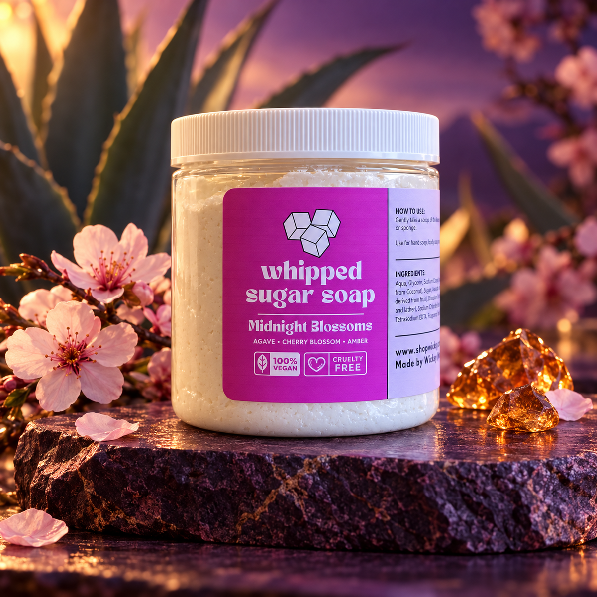 Midnight Blossoms Whipped Sugar Soap