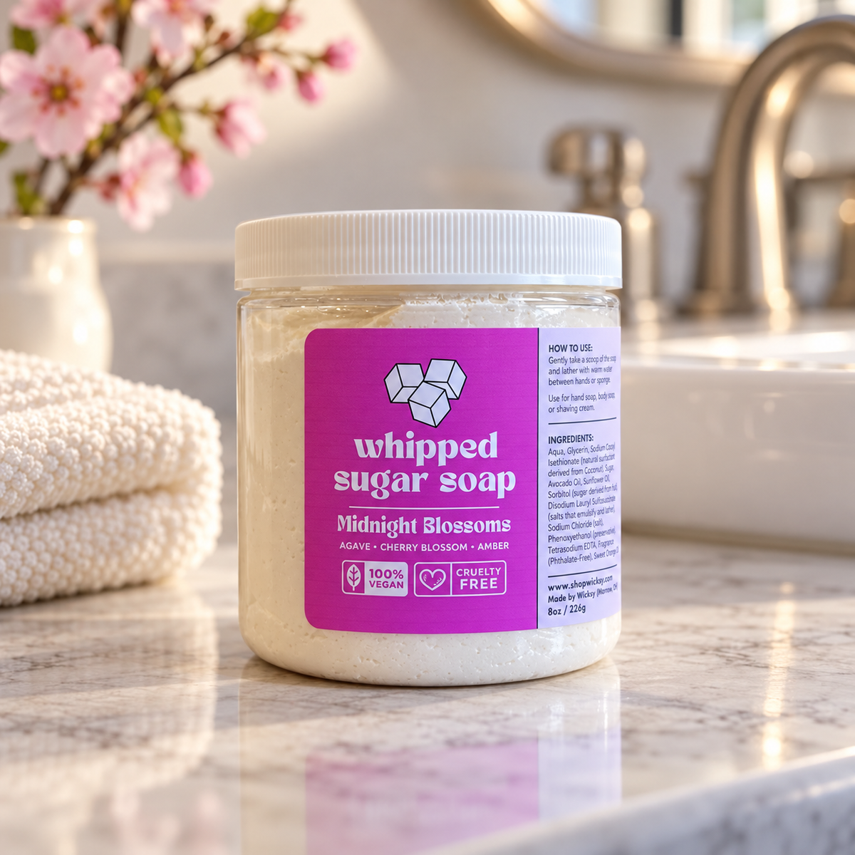Midnight Blossoms Whipped Sugar Soap