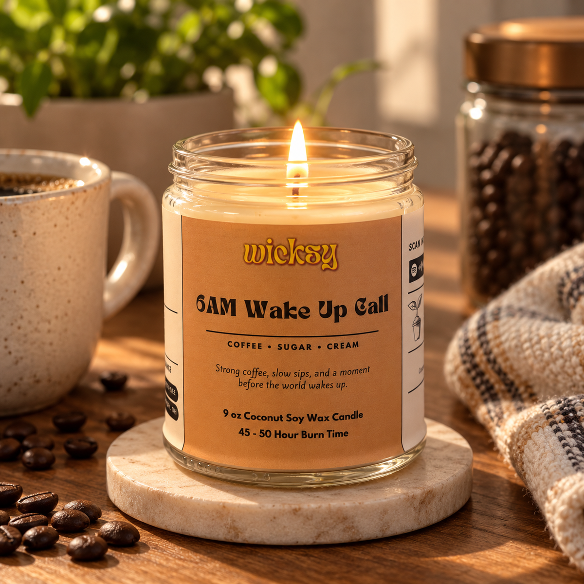 6AM Wake Up Call Candle