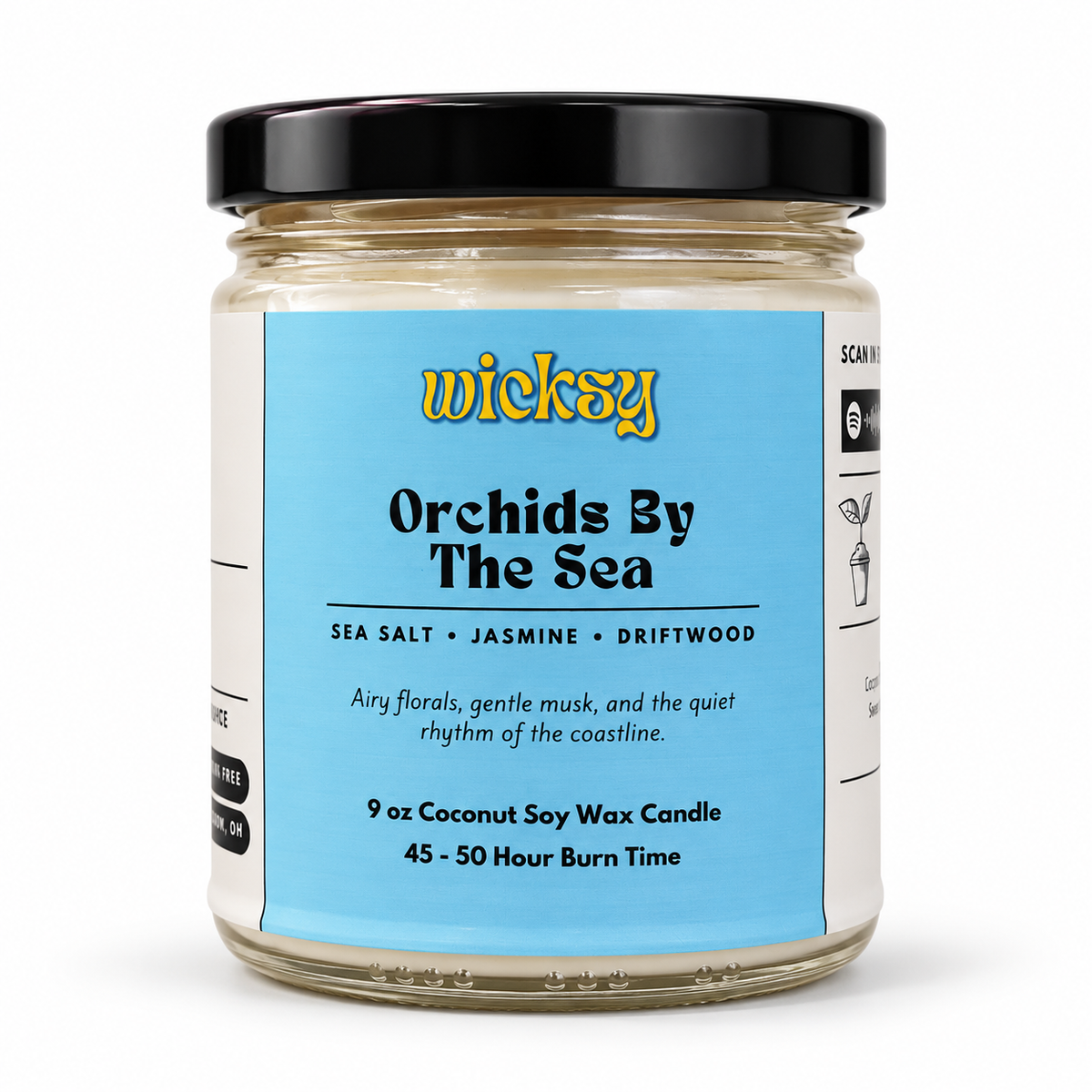 Orchids By The Sea Candle