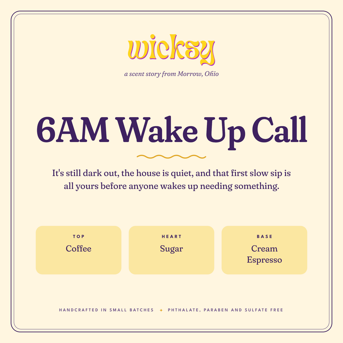 6AM Wake Up Call Car Freshener