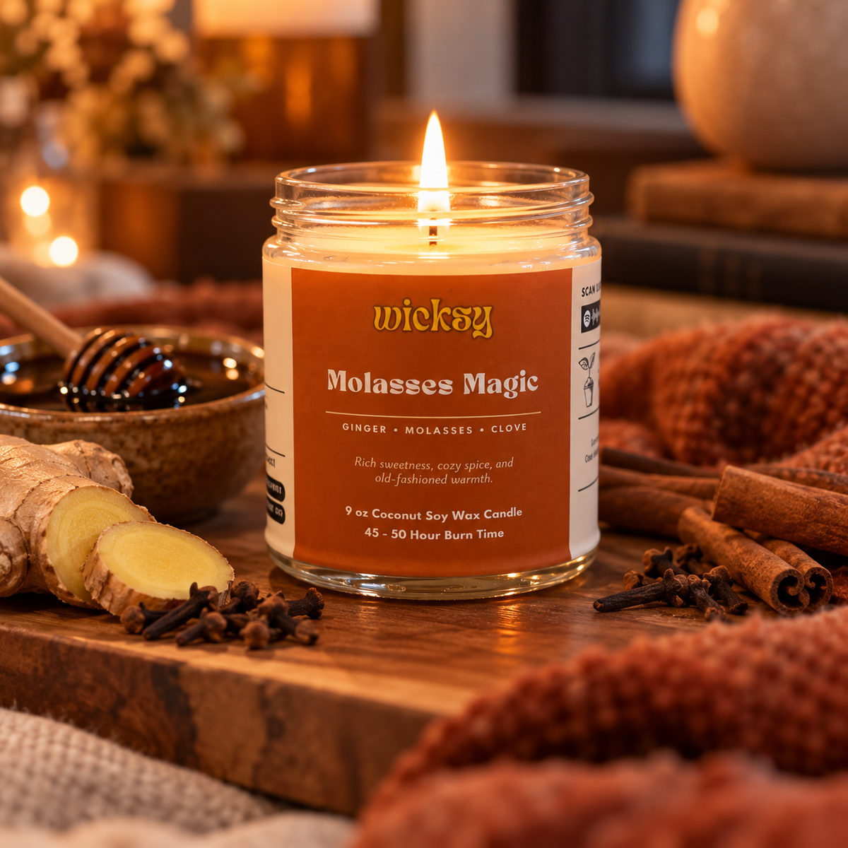 Molasses Magic Candle
