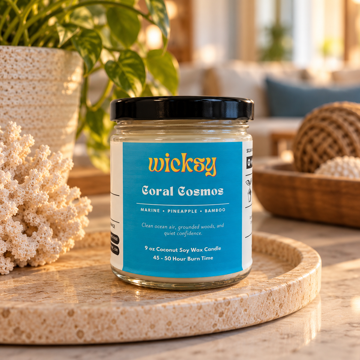 Coral Cosmos Candle