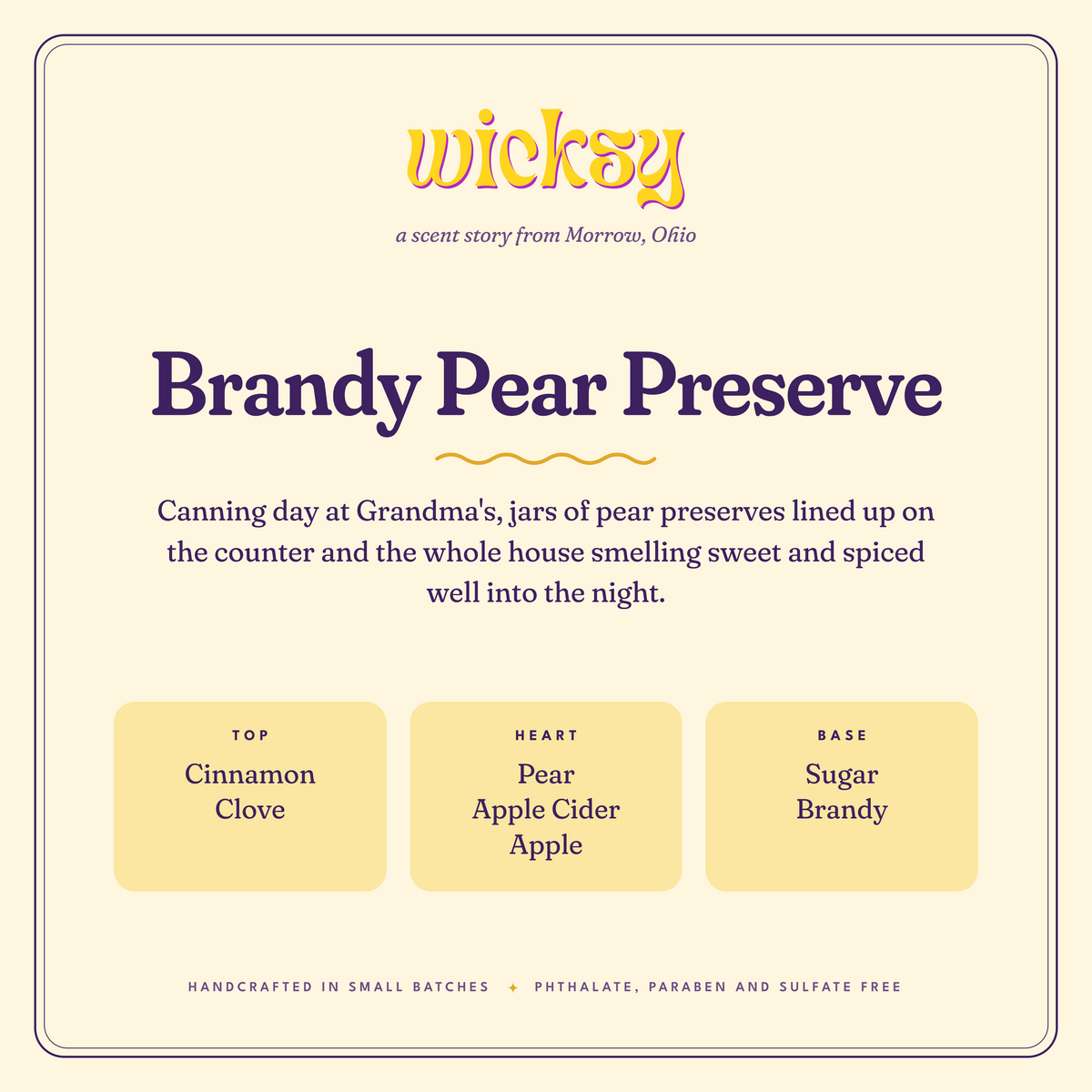 Brandy Pear Preserve Car Freshener