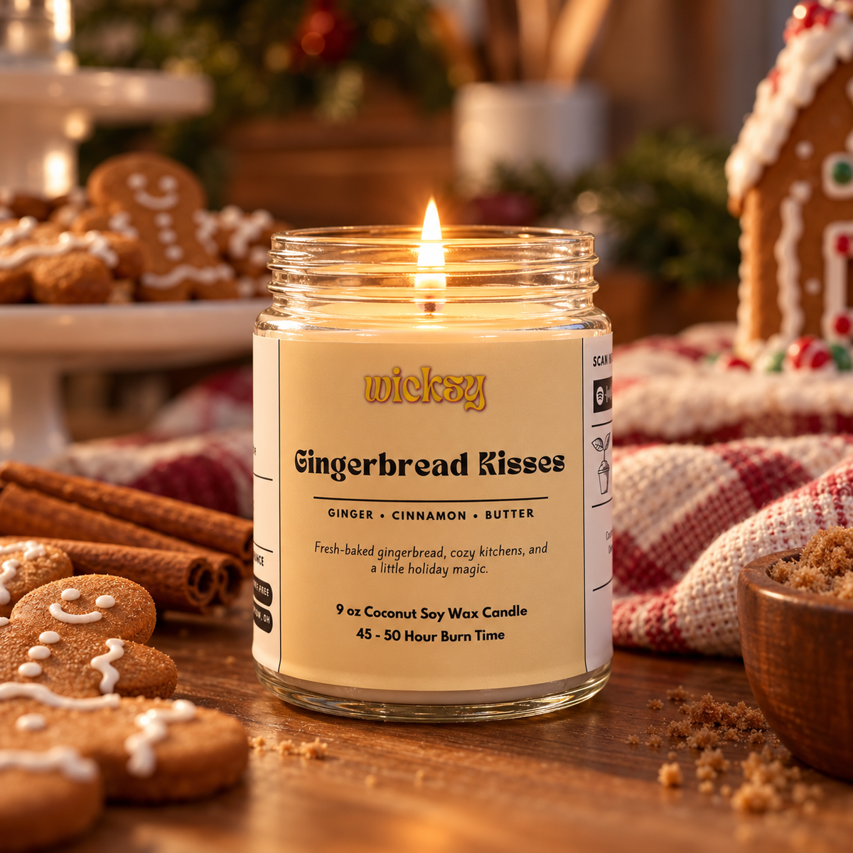 Gingerbread Kisses Candle