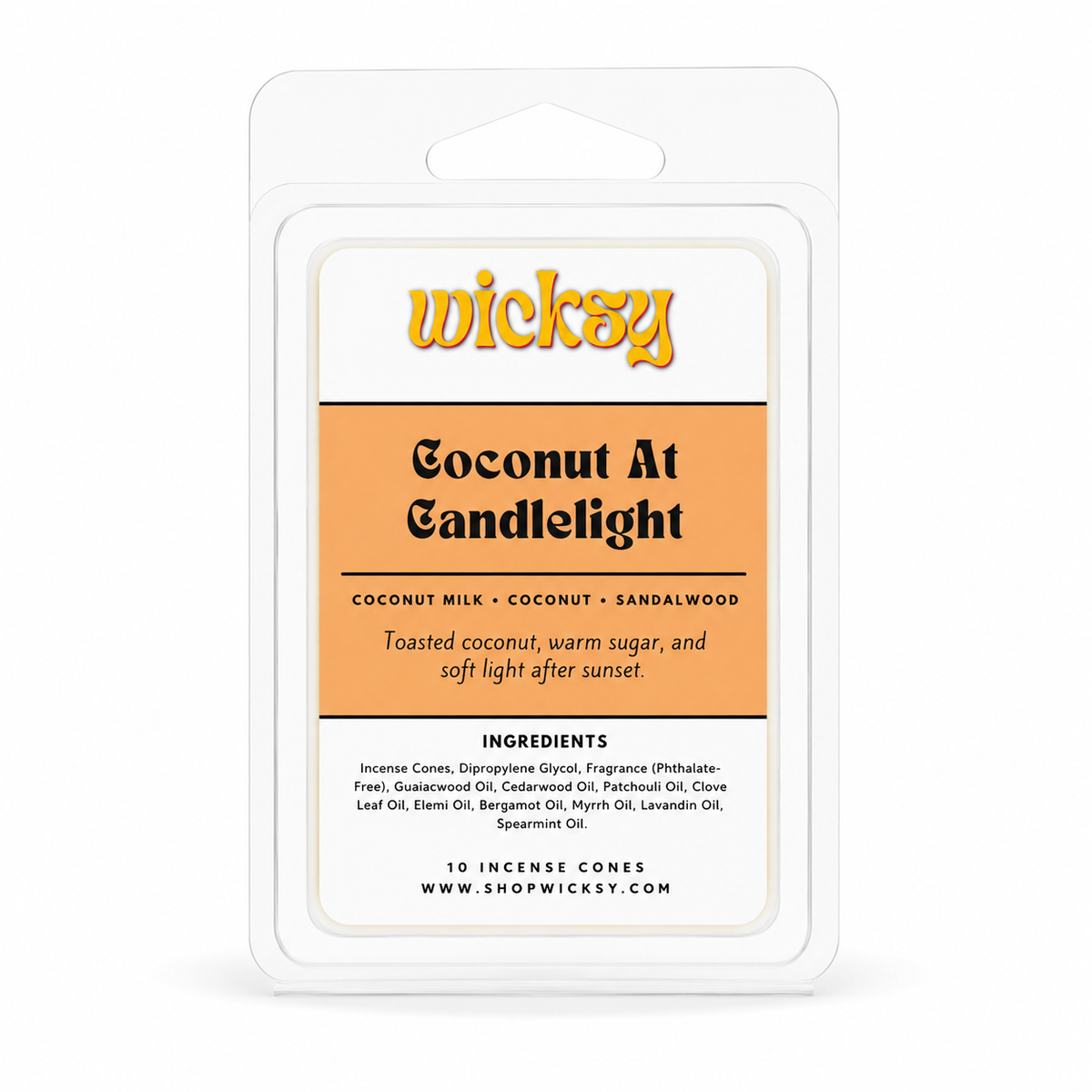 Coconut at Candlelight Wax Melt by Wicksy