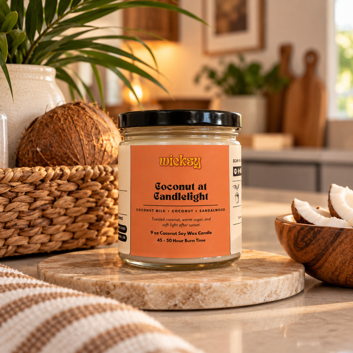Coconut at Candlelight Candle