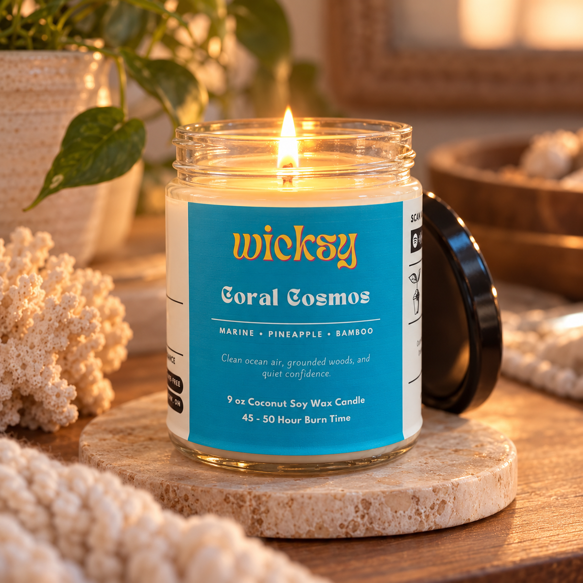 Coral Cosmos Candle