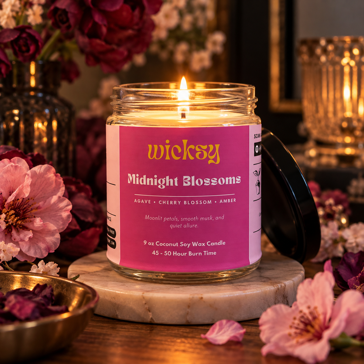 Midnight Blossoms Candle