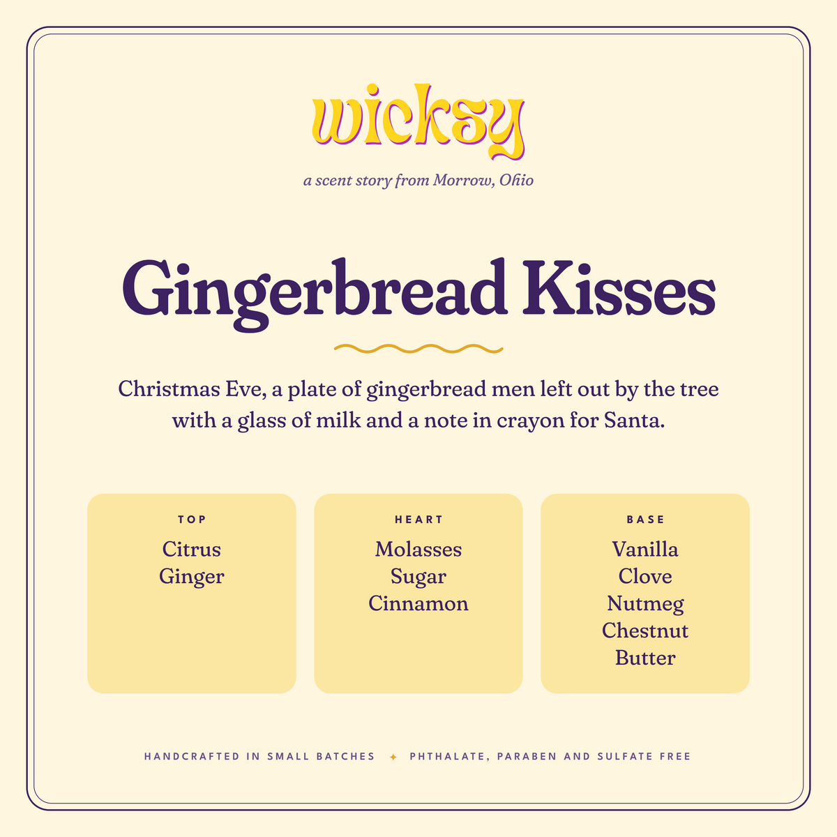 Gingerbread Kisses Candle