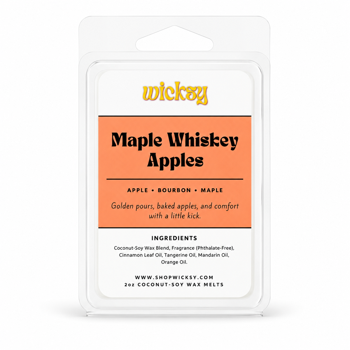 Maple Whiskey Apples Wax Melt by Wicksy