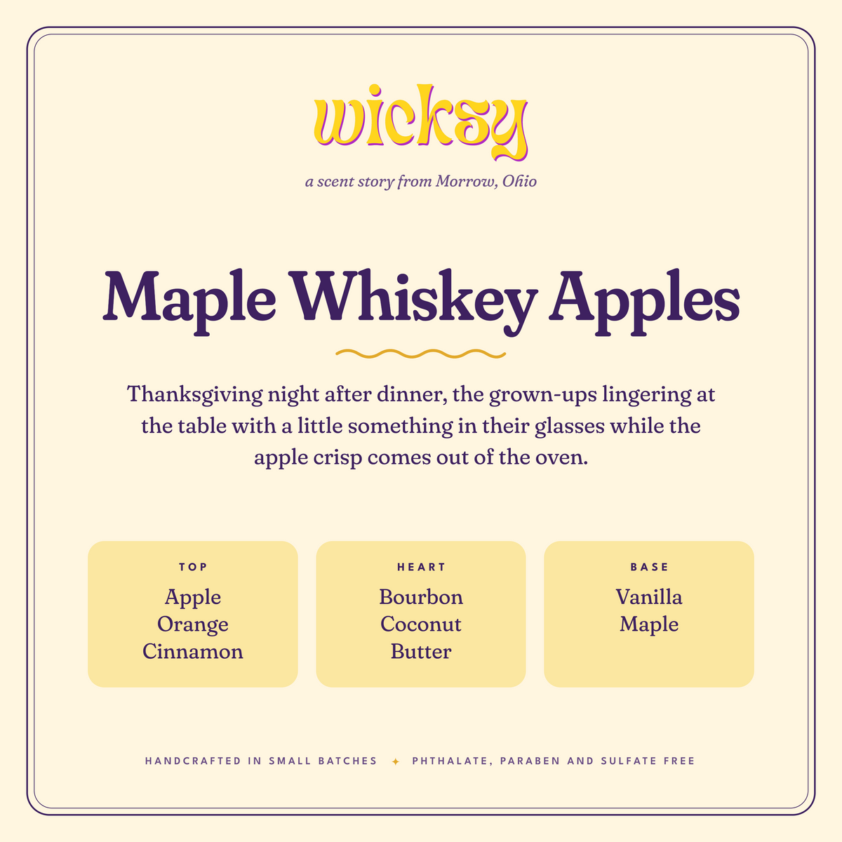 Maple Whiskey Apples Car Freshener