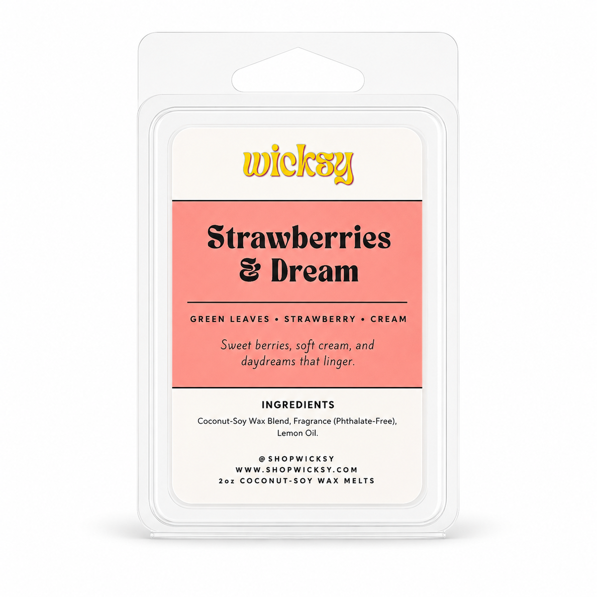 Strawberries & Dream Wax Melt by Wicksy