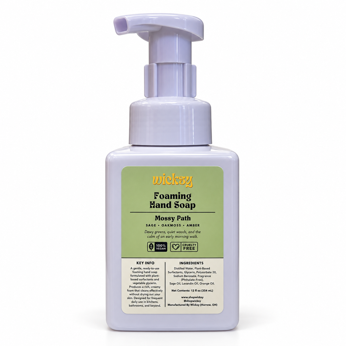 Mossy Path Foaming Hand Soap by Wicksy