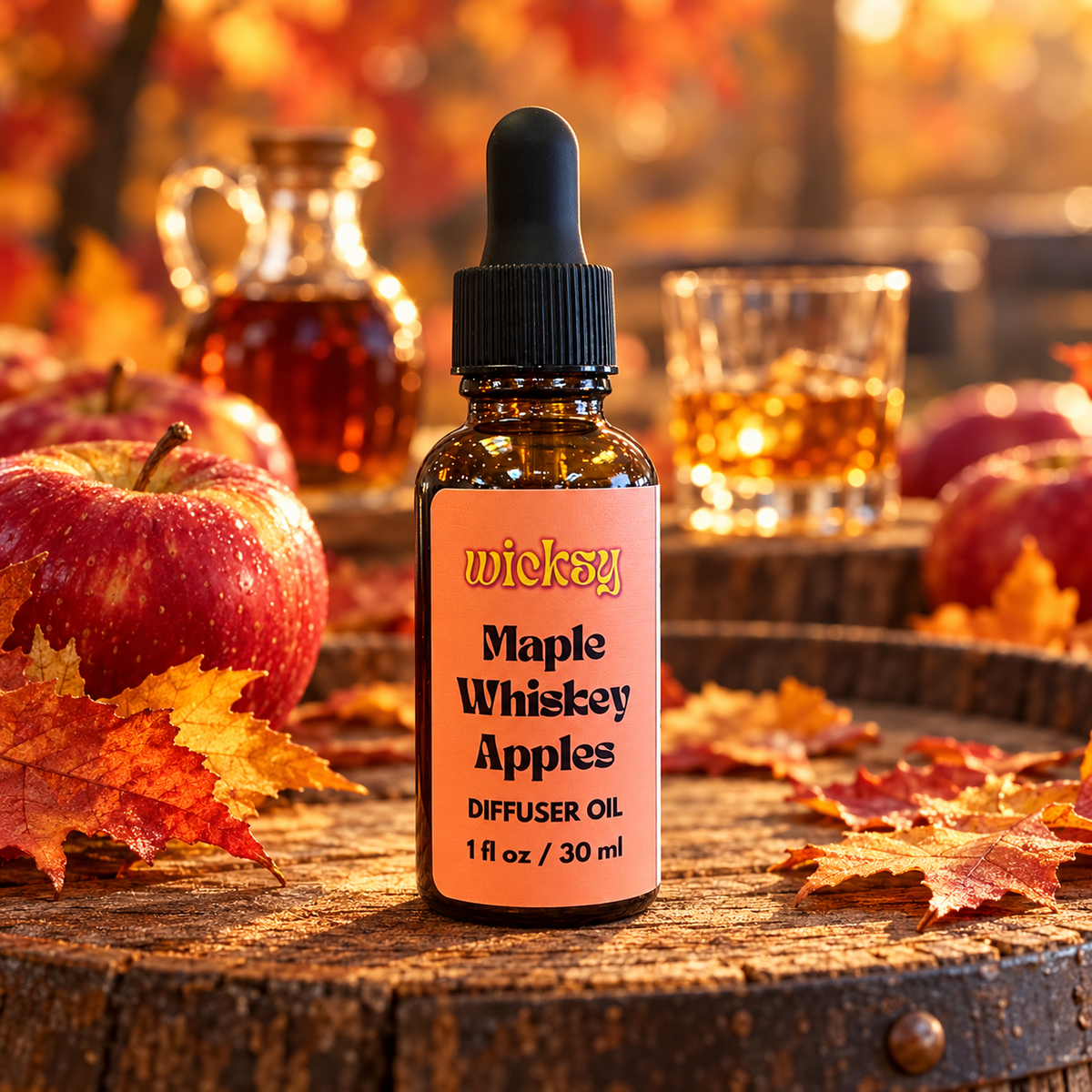 Maple Whiskey Apples Diffuser Oil by Wicksy, photo 3