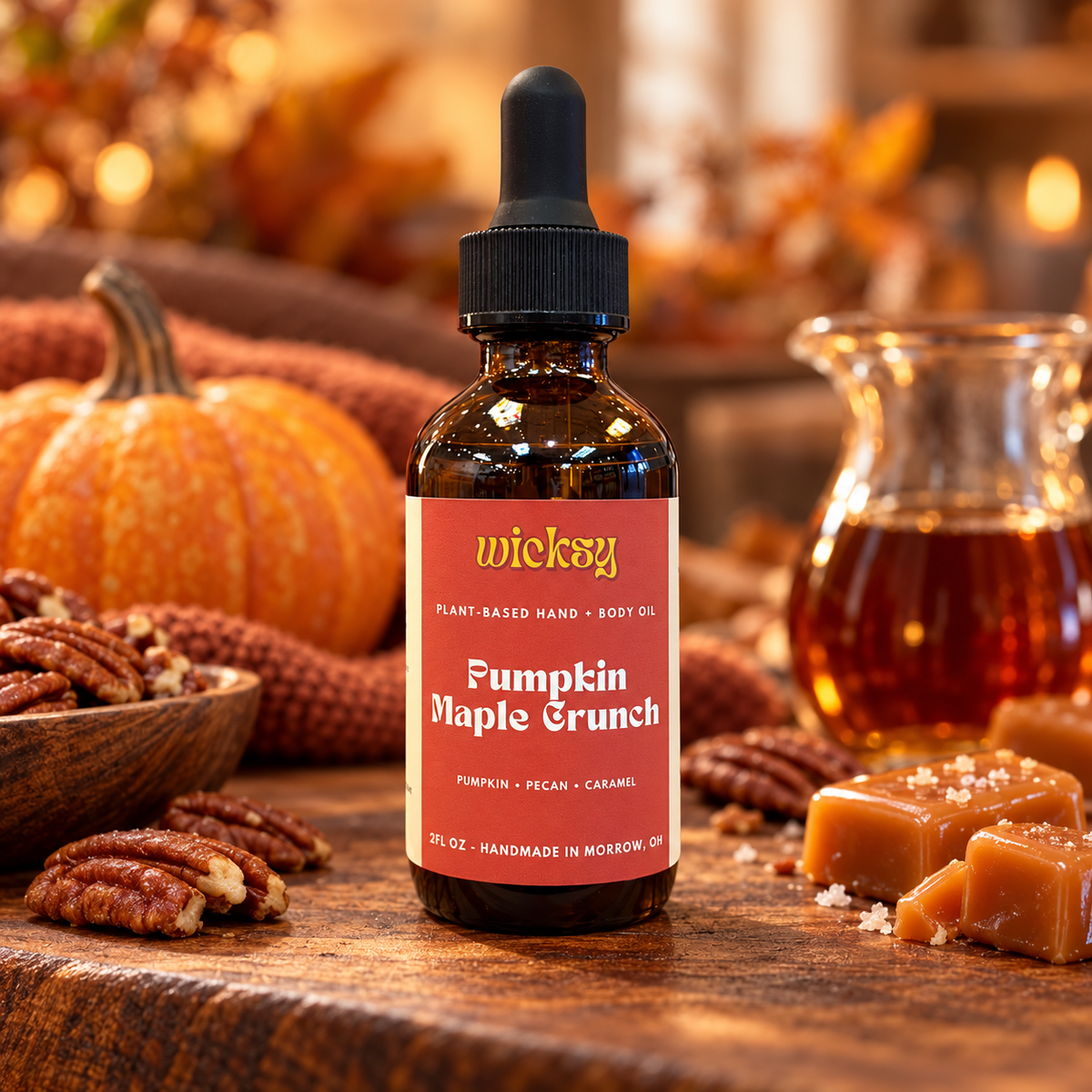 Pumpkin Maple Crunch Hand & Body Oil by Wicksy, photo 4