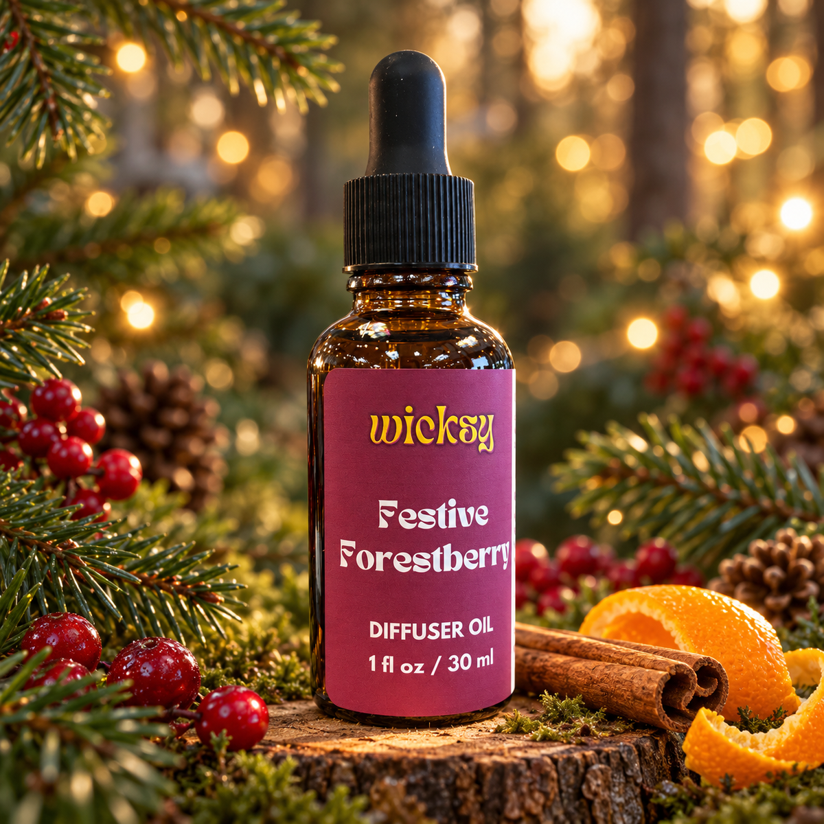 Festive Forestberry Diffuser Oil by Wicksy, photo 3