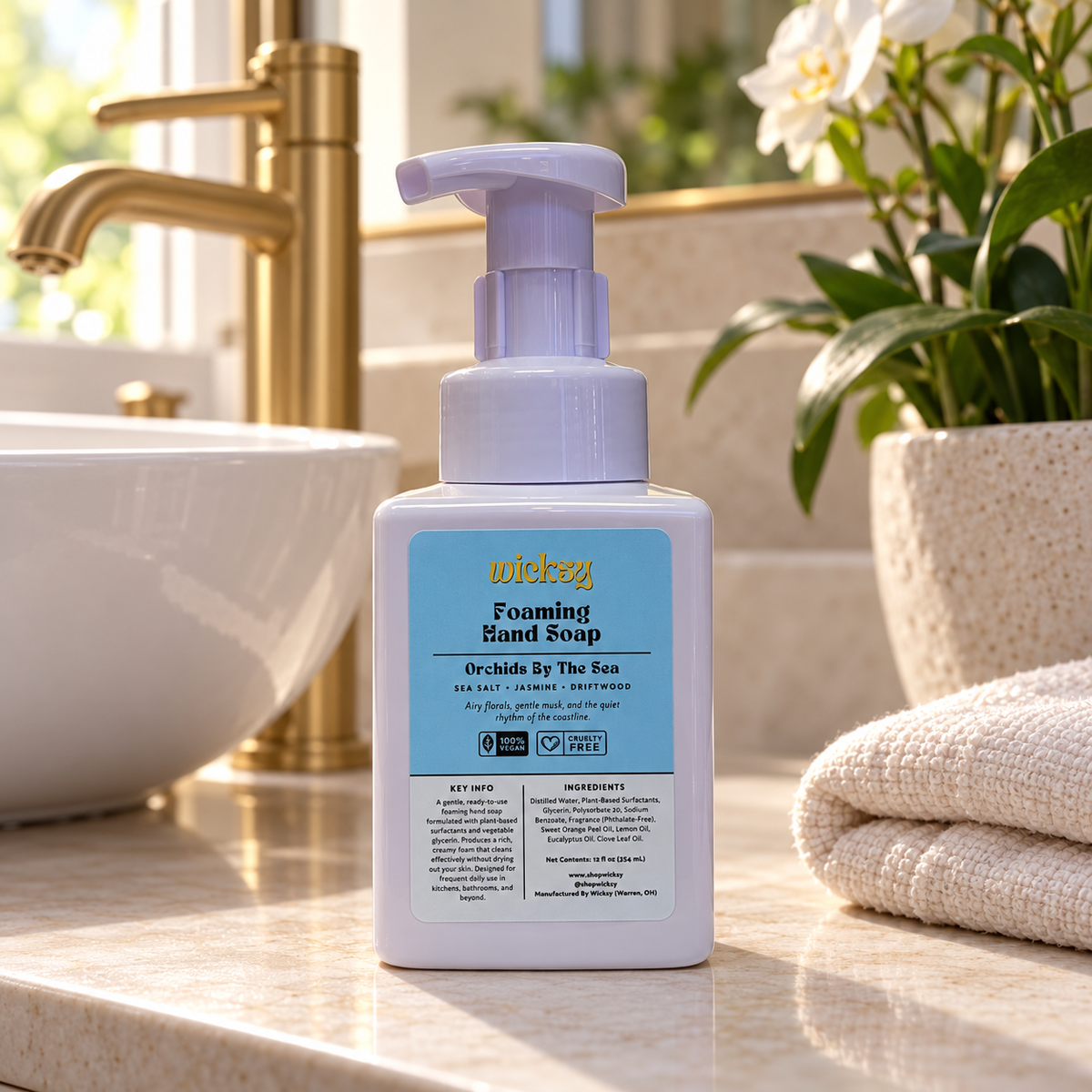 Orchids By The Sea Foaming Hand Soap by Wicksy, photo 3