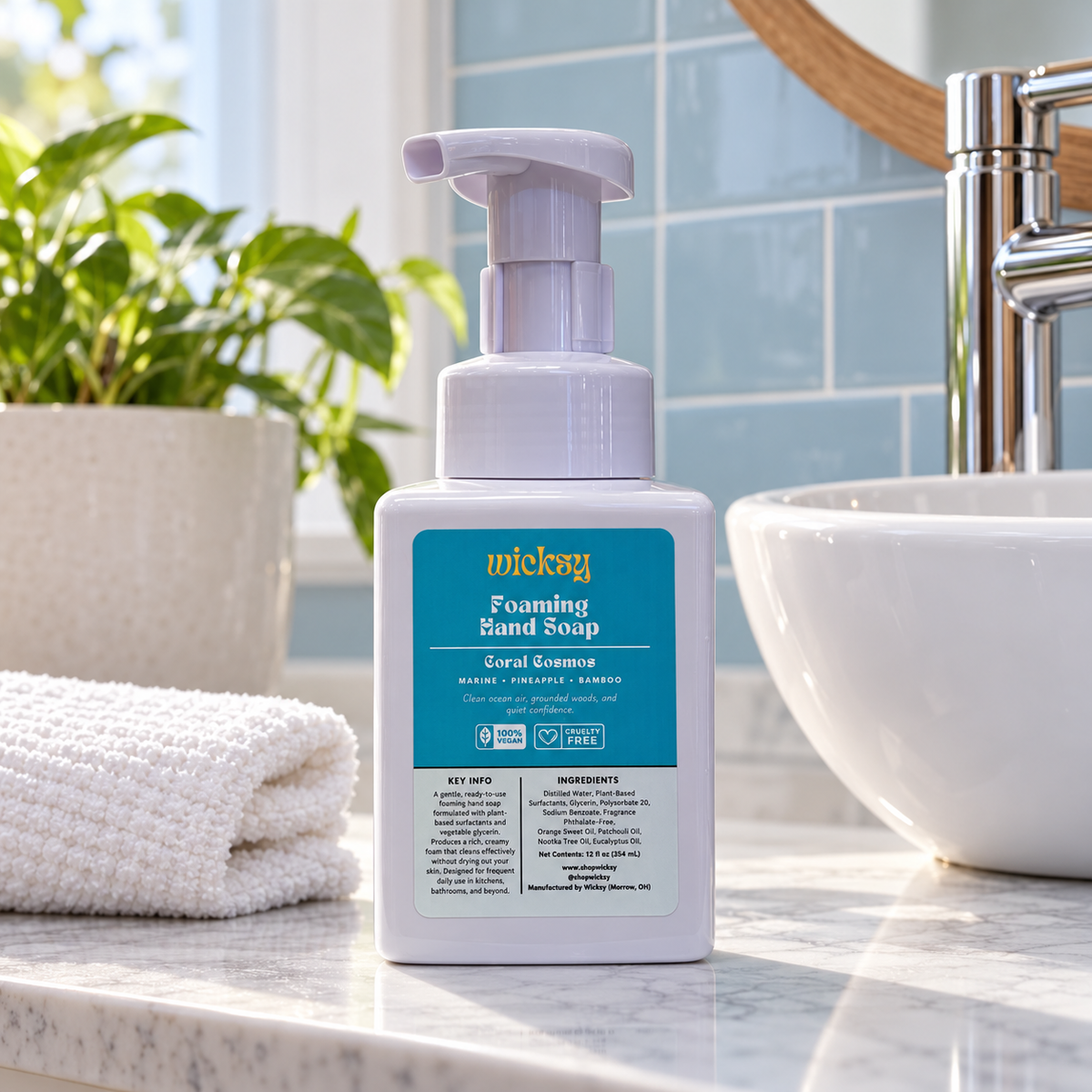 Coral Cosmos Foaming Hand Soap by Wicksy, photo 4
