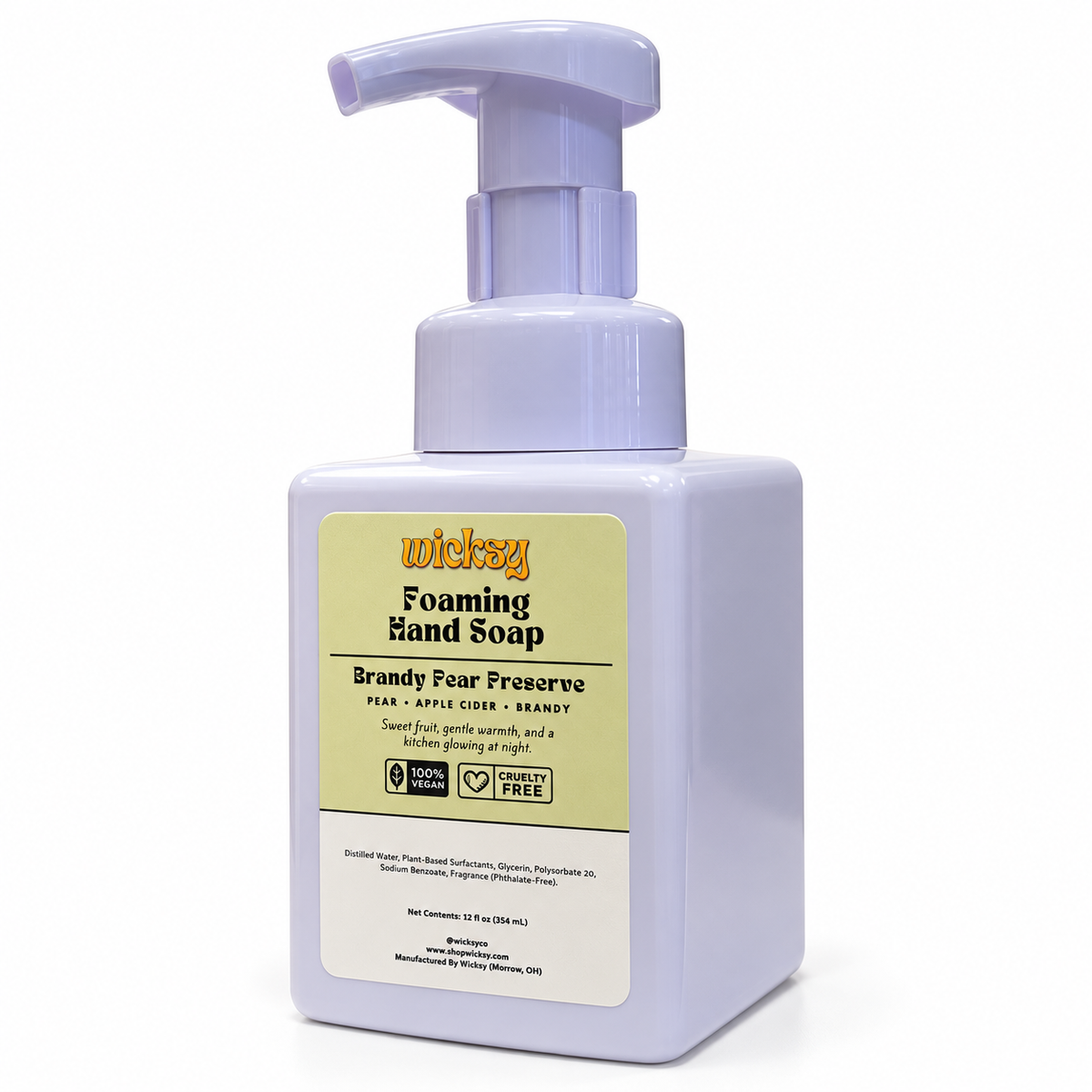 Brandy Pear Preserve Foaming Hand Soap by Wicksy, photo 2