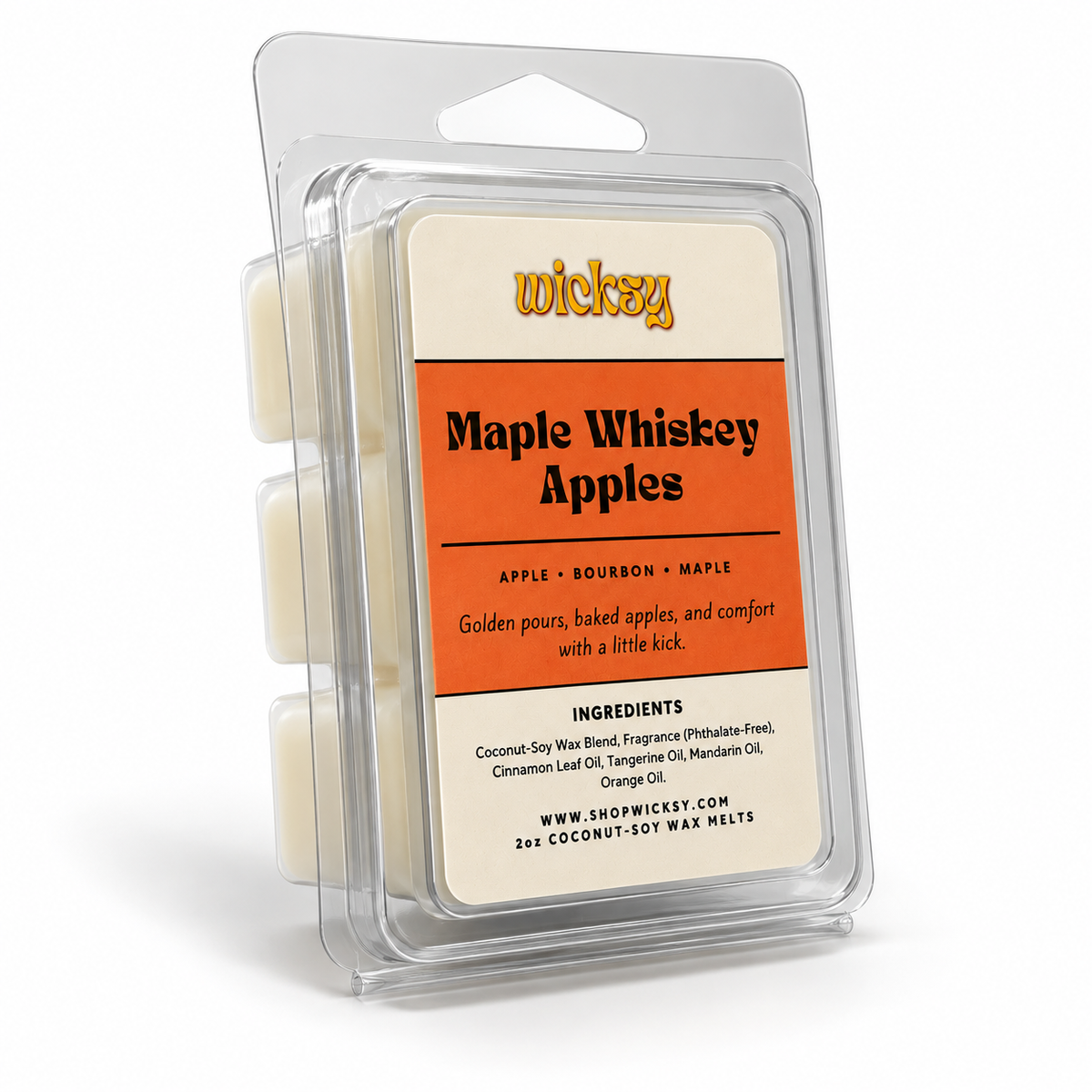 Maple Whiskey Apples Wax Melt by Wicksy, photo 2