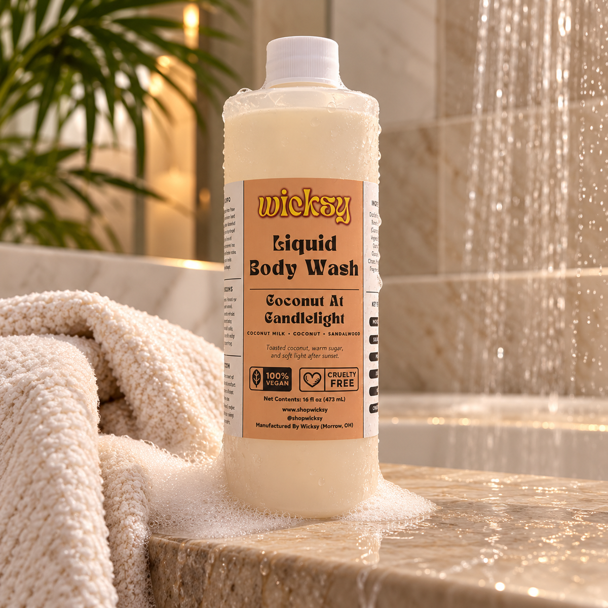 Coconut at Candlelight Body Wash by Wicksy, photo 3