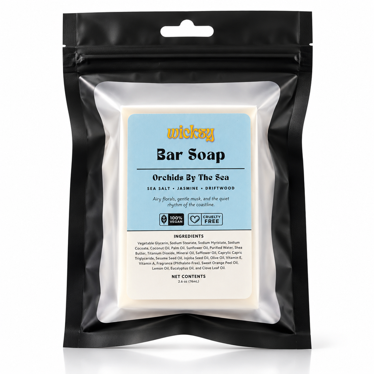 Orchids By The Sea Bar Soap by Wicksy