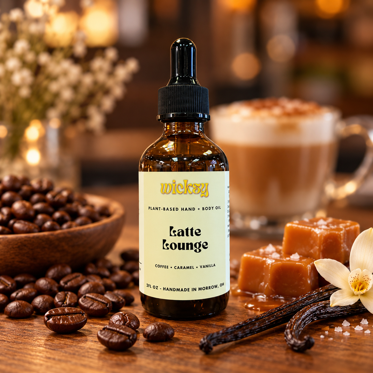 Latte Lounge Hand & Body Oil by Wicksy, photo 4