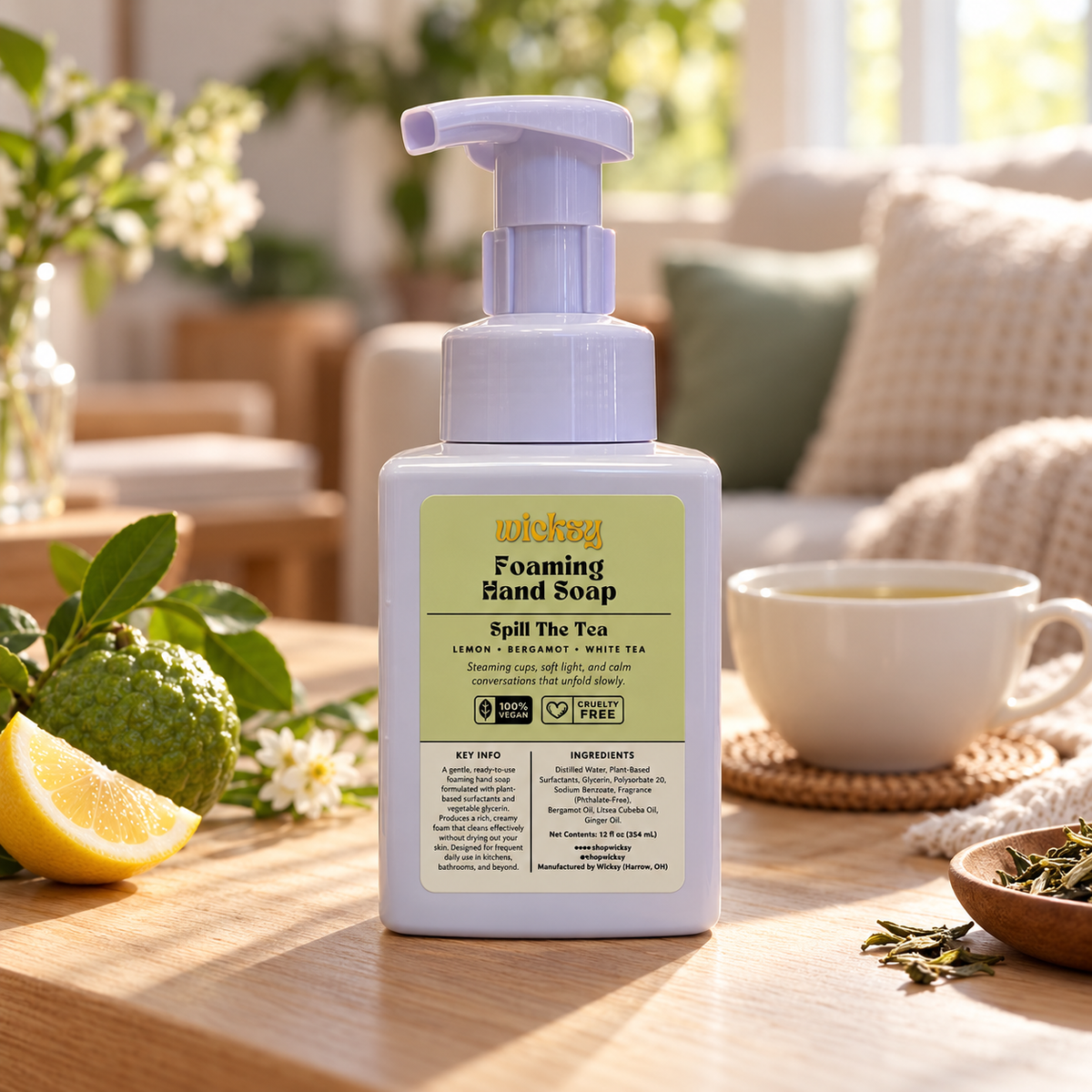 Spill The Tea Foaming Hand Soap by Wicksy, photo 4