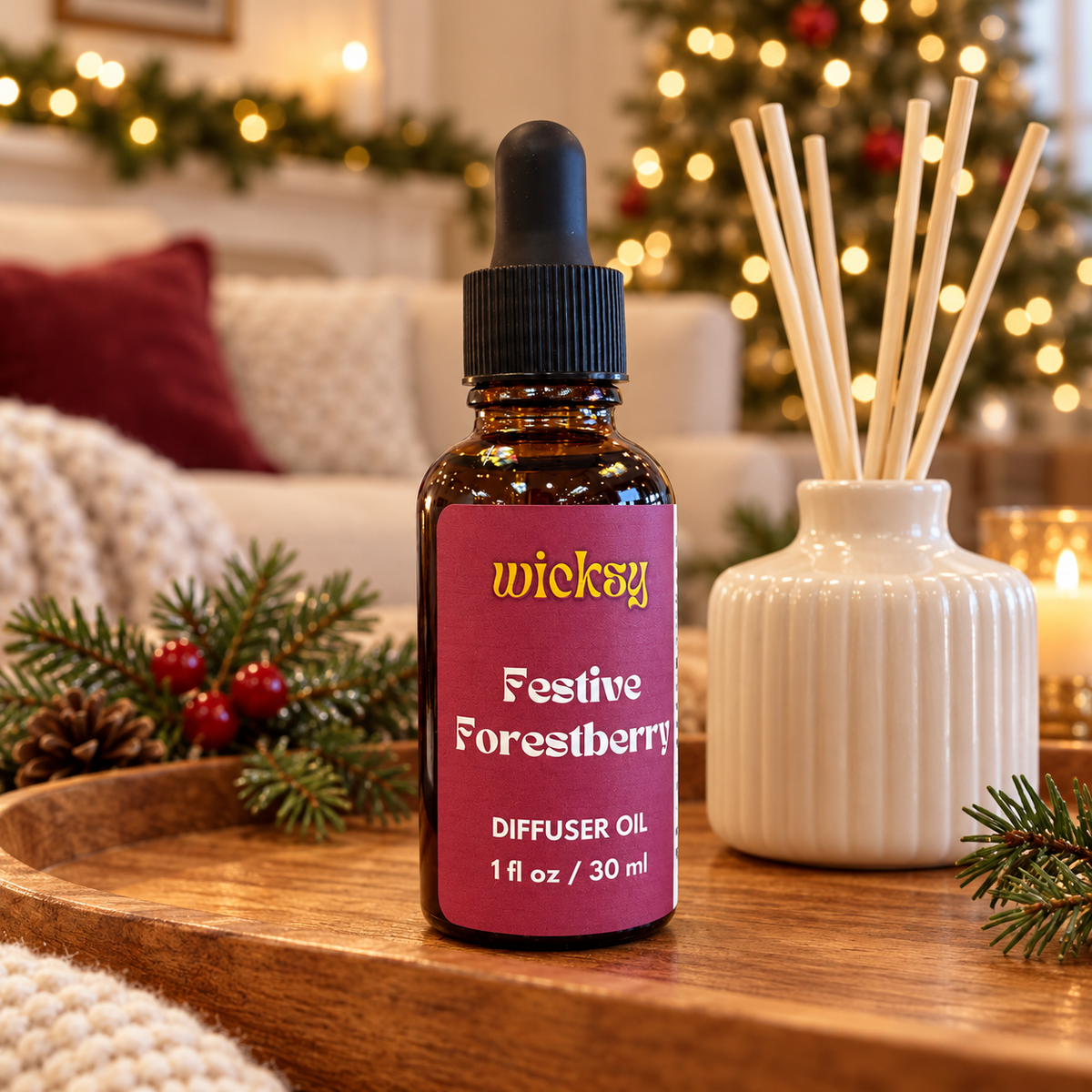 Festive Forestberry Diffuser Oil by Wicksy, photo 4