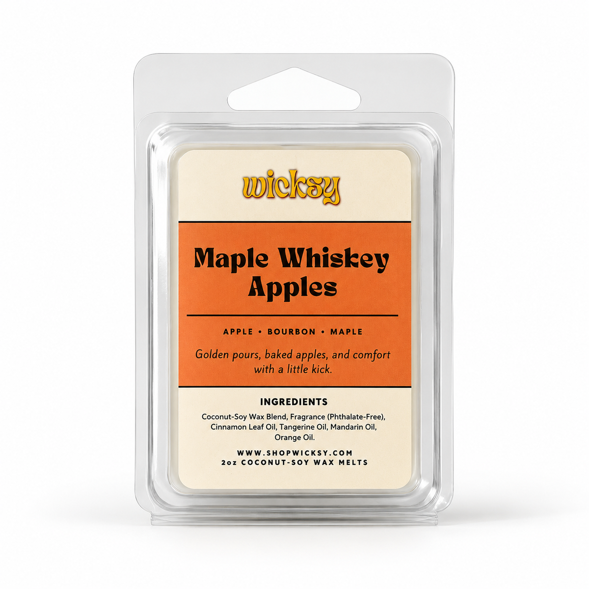 Maple Whiskey Apples Wax Melt by Wicksy