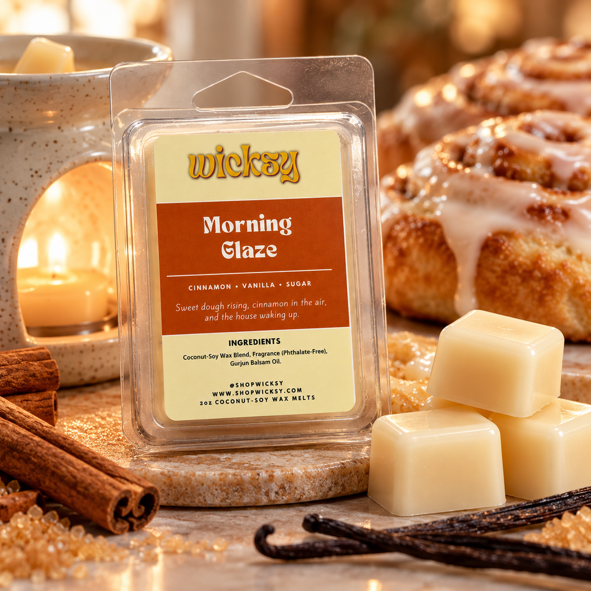 Morning Glaze Wax Melt by Wicksy, photo 3