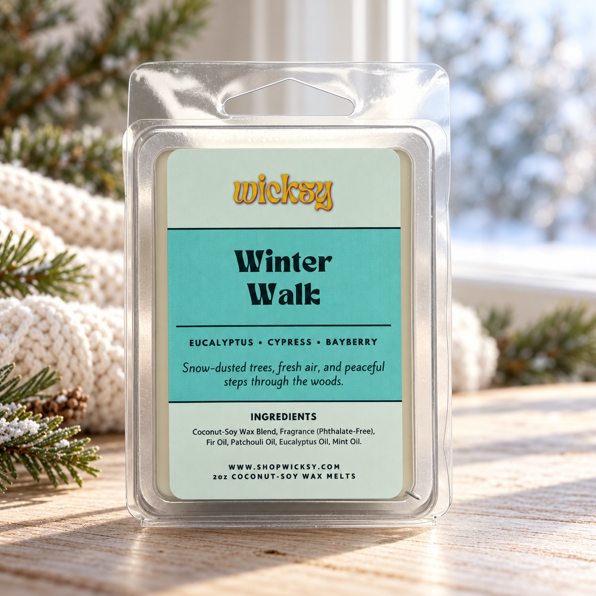 Winter Walk Wax Melt by Wicksy, photo 3