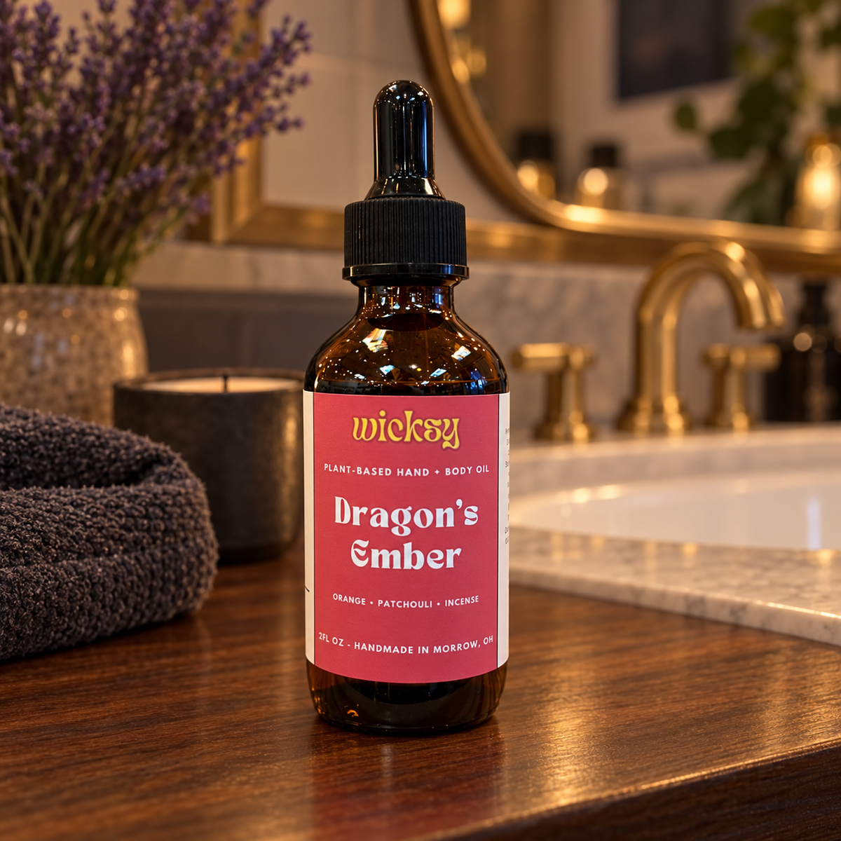 Dragon's Ember Hand & Body Oil by Wicksy, photo 5