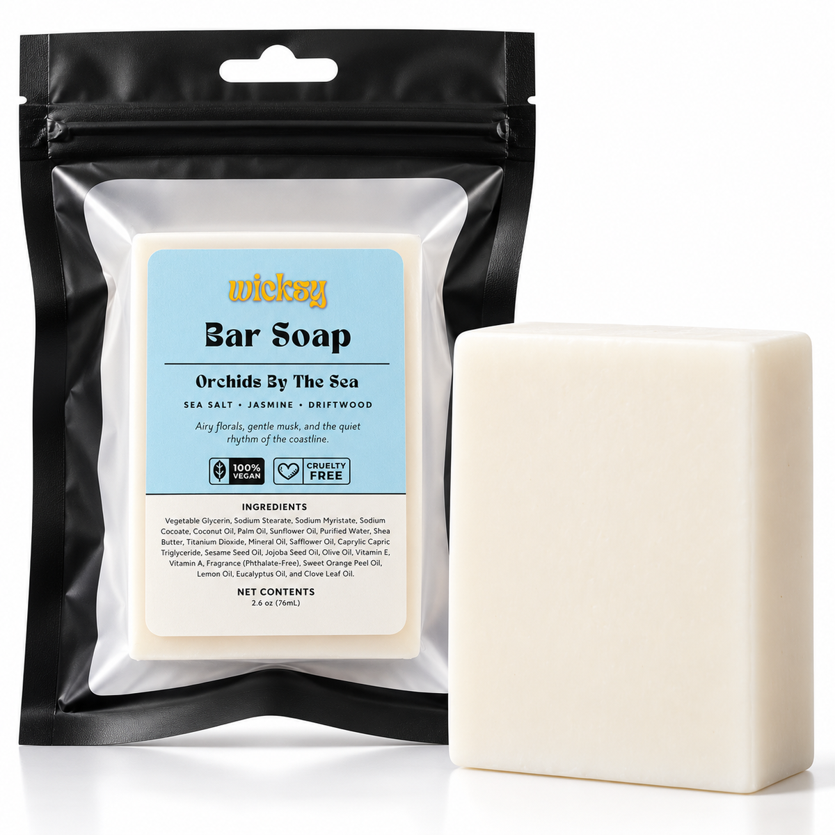 Orchids By The Sea Bar Soap by Wicksy, photo 2