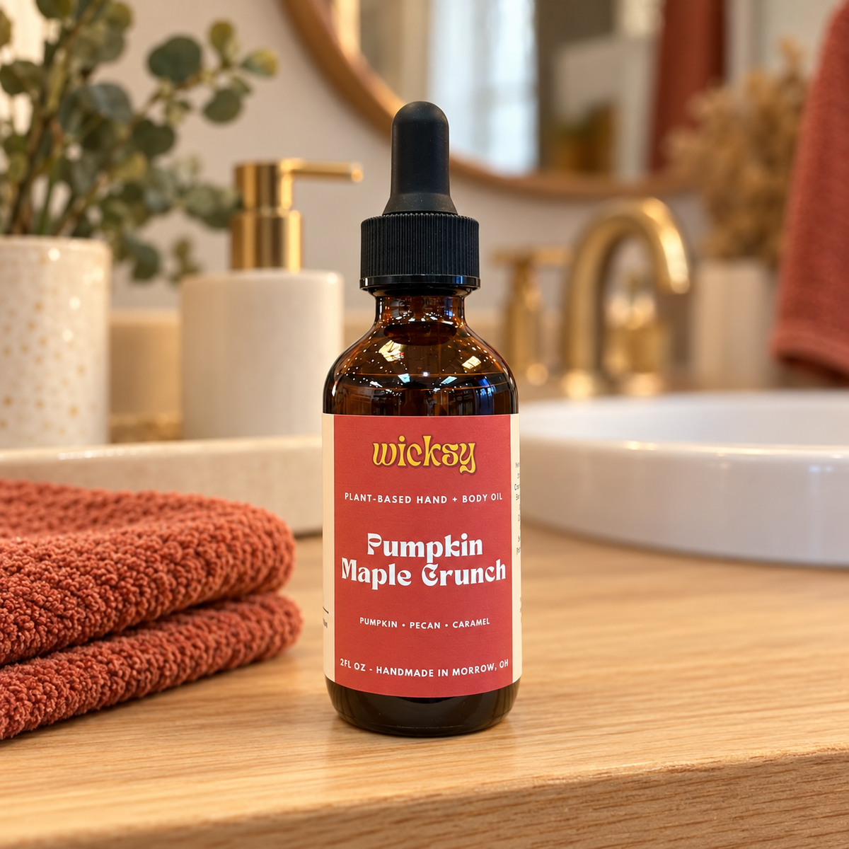 Pumpkin Maple Crunch Hand & Body Oil by Wicksy, photo 5