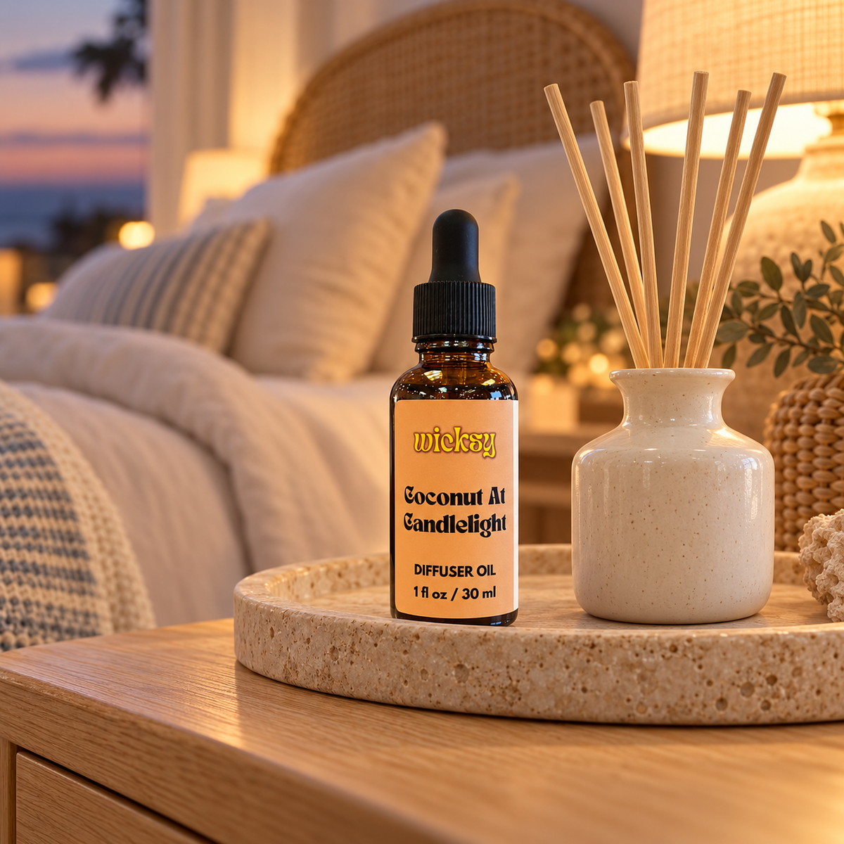 Coconut at Candlelight Diffuser Oil by Wicksy, photo 4