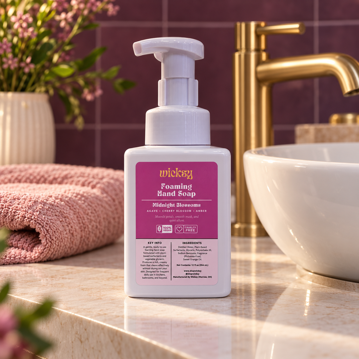 Midnight Blossoms Foaming Hand Soap by Wicksy, photo 4