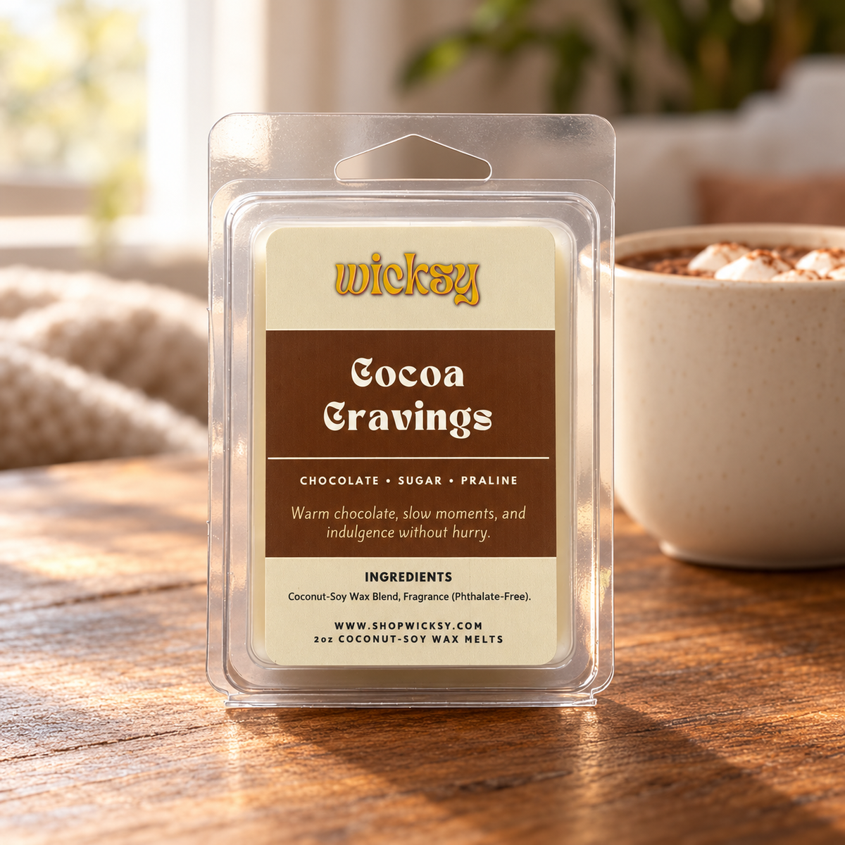 Cocoa Cravings Wax Melt by Wicksy, photo 3
