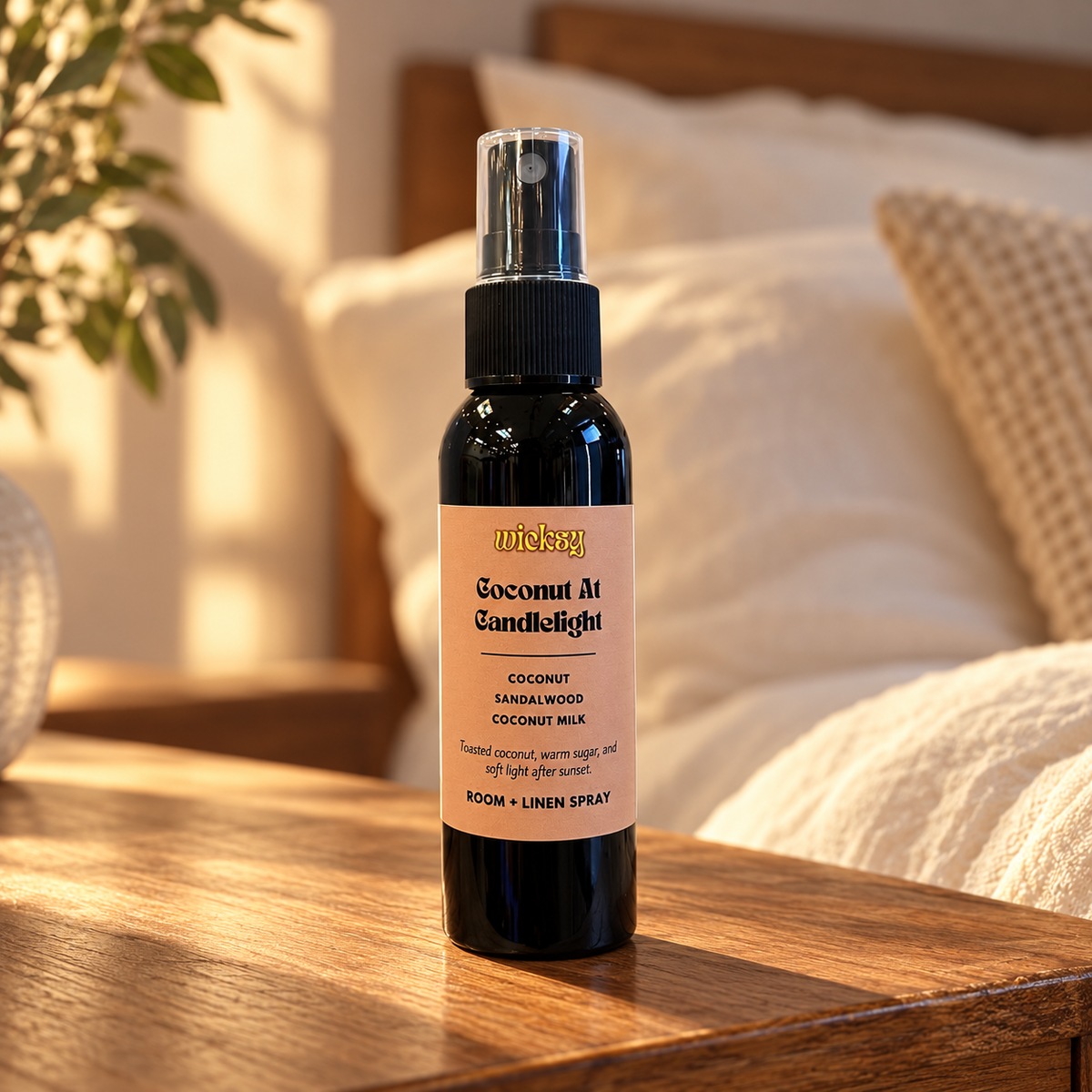Coconut at Candlelight Room & Linen Spray by Wicksy, photo 4