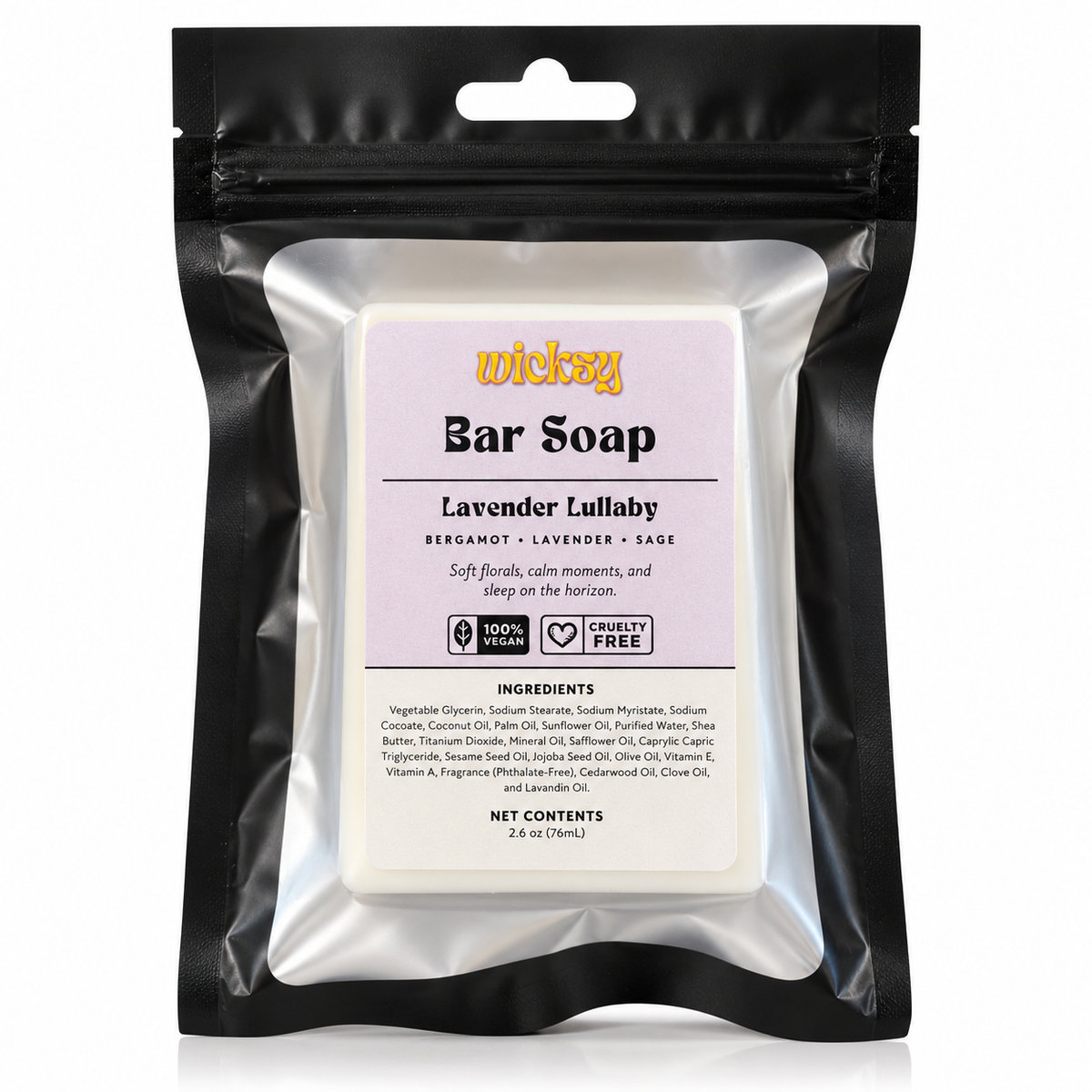 Lavender Lullaby Bar Soap by Wicksy