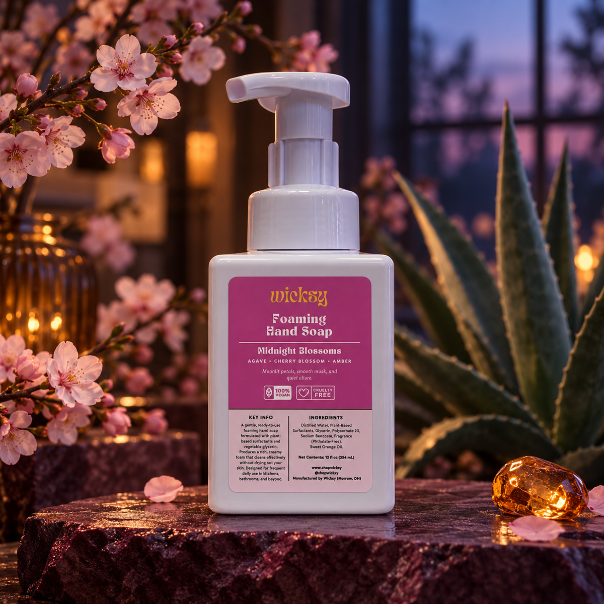 Midnight Blossoms Foaming Hand Soap by Wicksy, photo 3