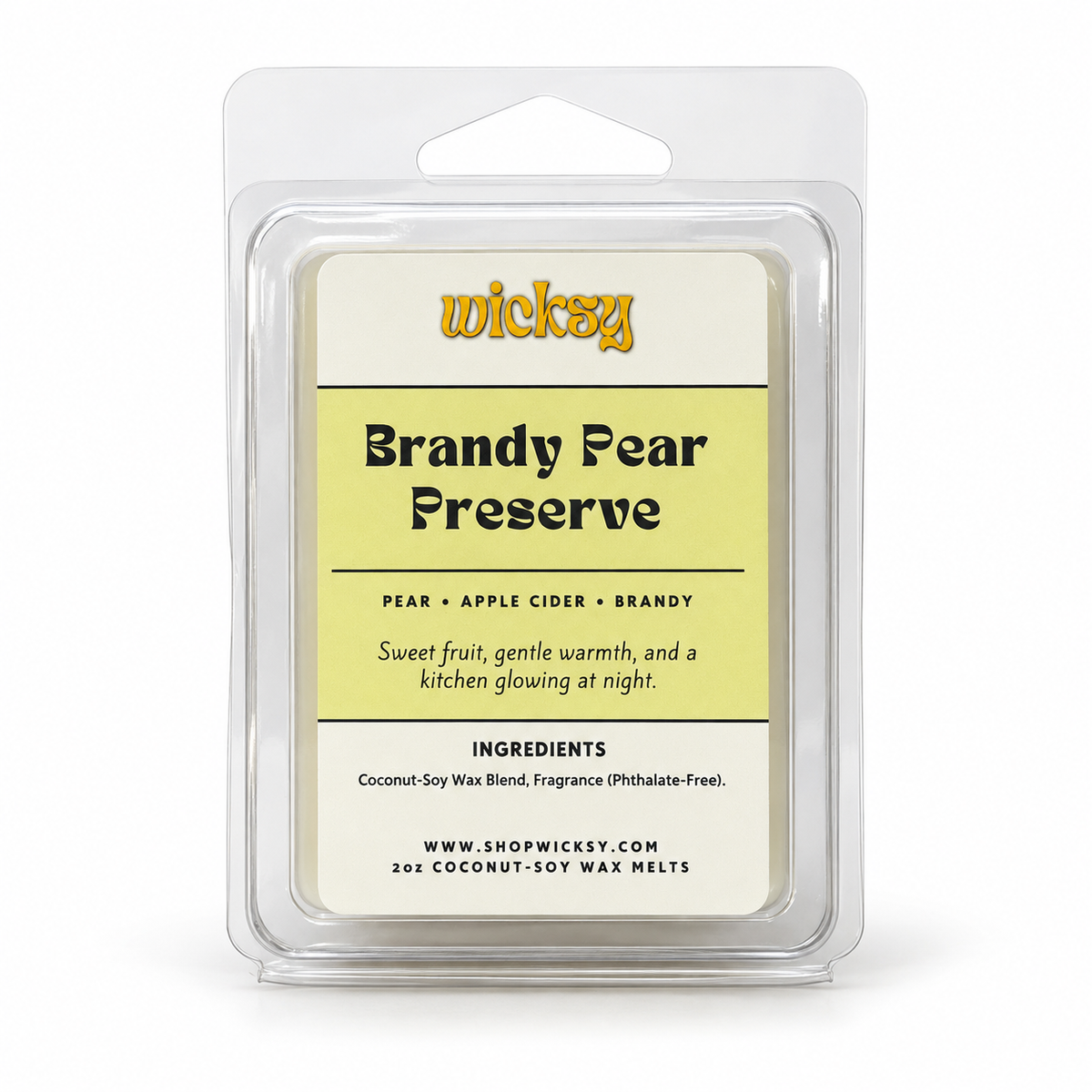 Brandy Pear Preserve Wax Melt by Wicksy, photo 2