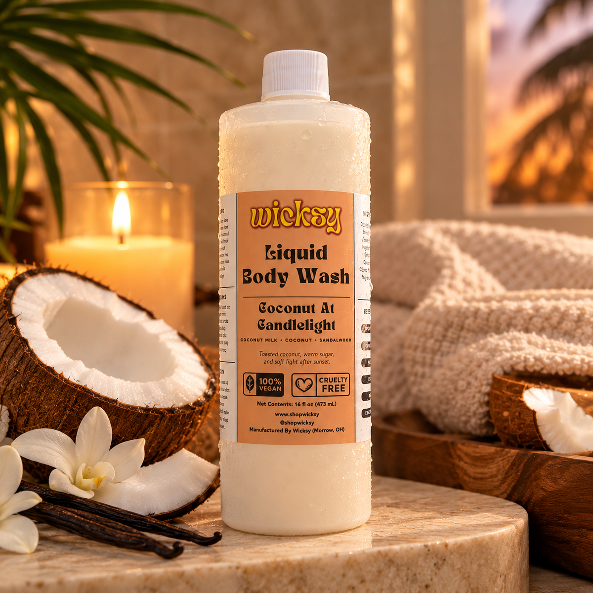 Coconut at Candlelight Body Wash by Wicksy, photo 4