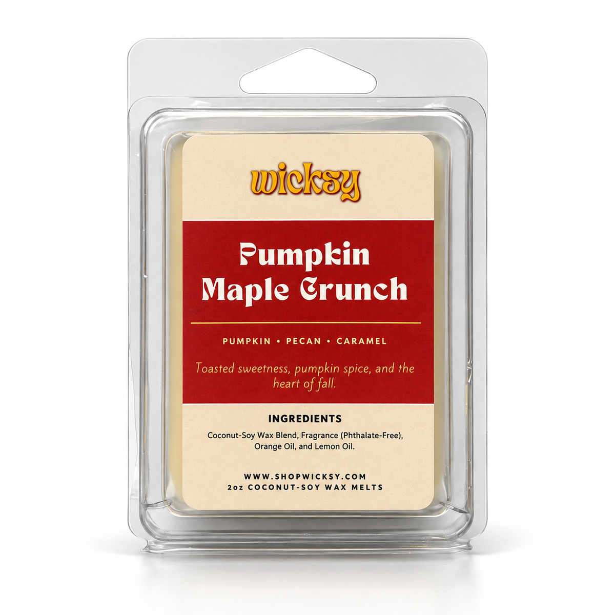 Pumpkin Maple Crunch Wax Melt by Wicksy