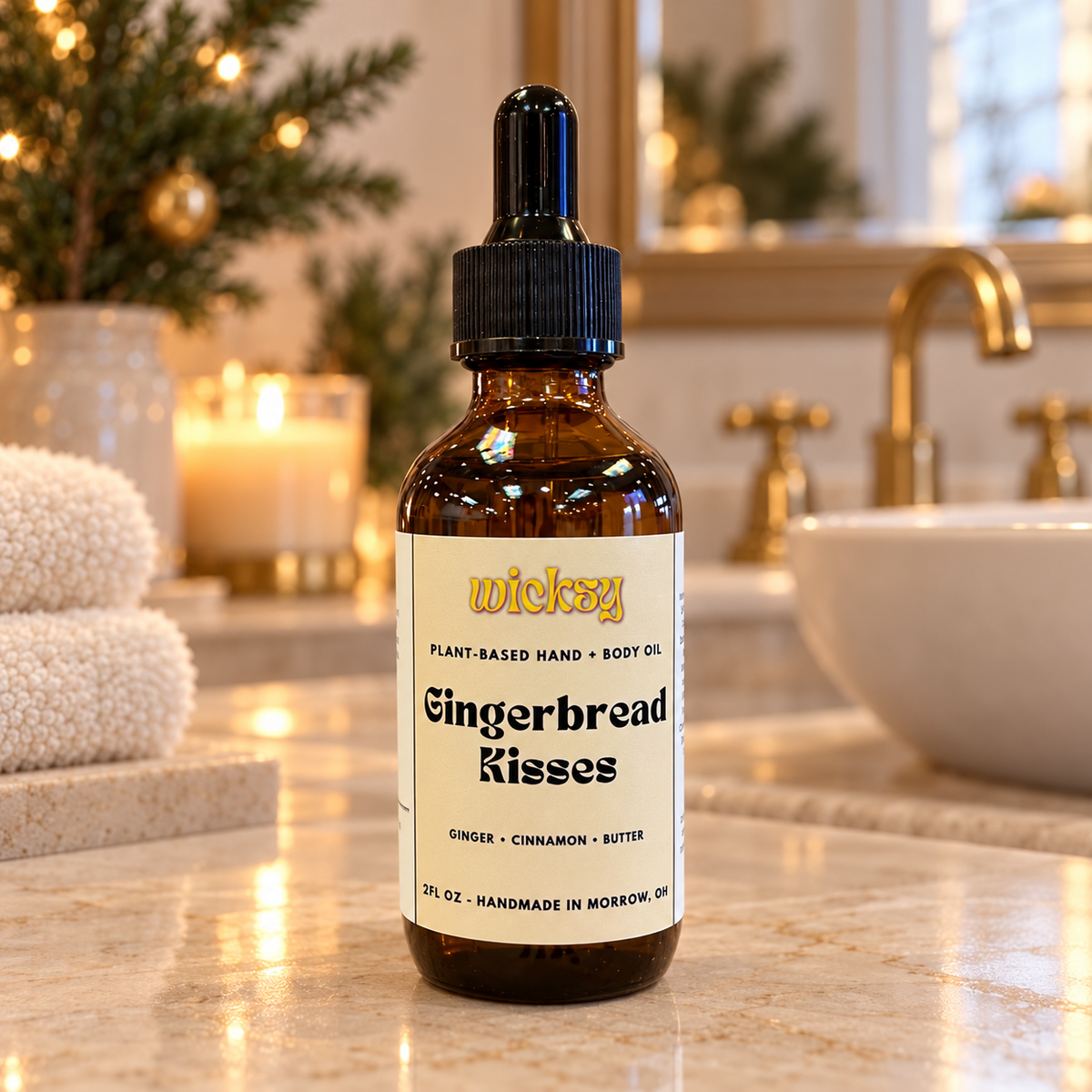 Gingerbread Kisses Hand & Body Oil by Wicksy, photo 5