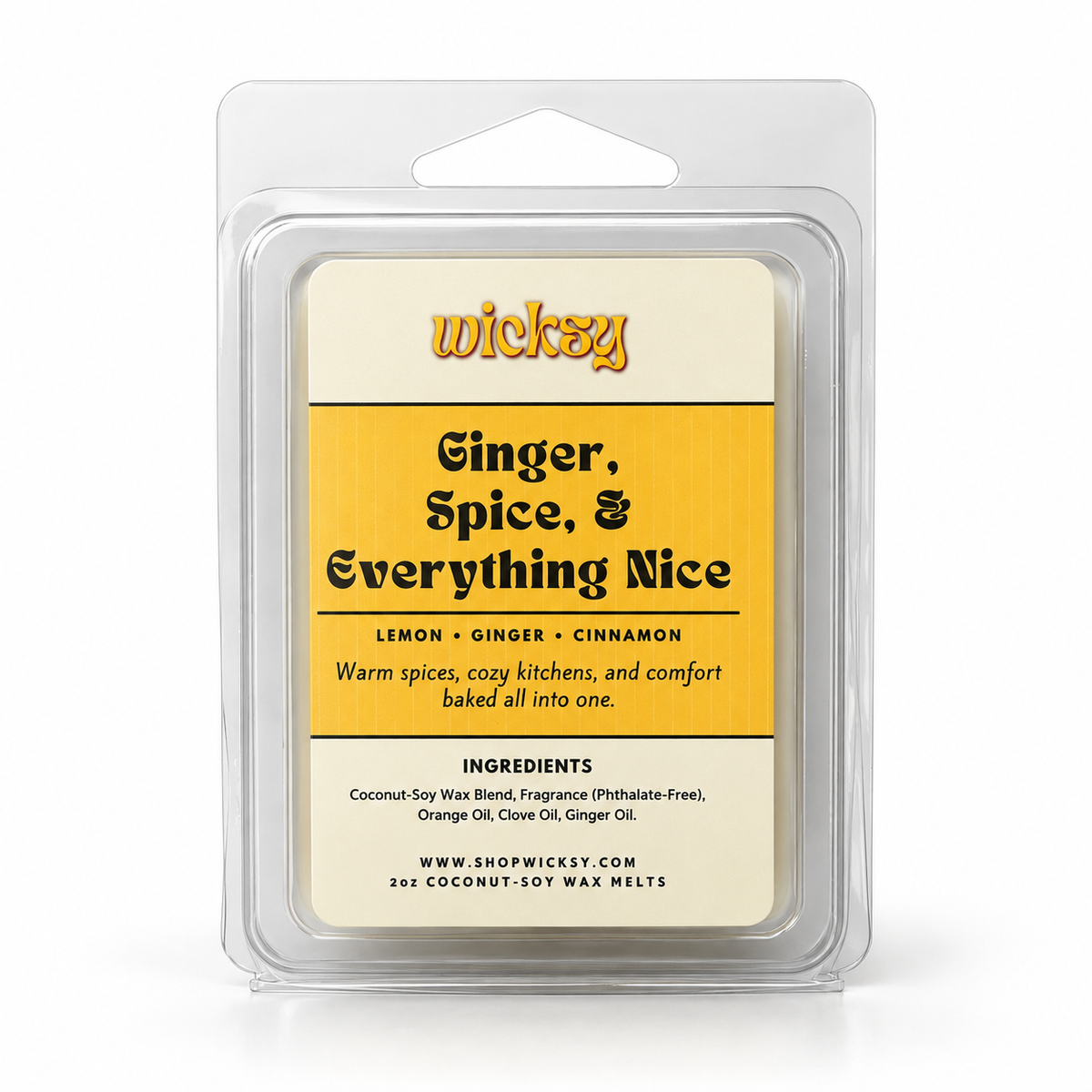 Ginger, Spice, & Everything Nice Wax Melt by Wicksy