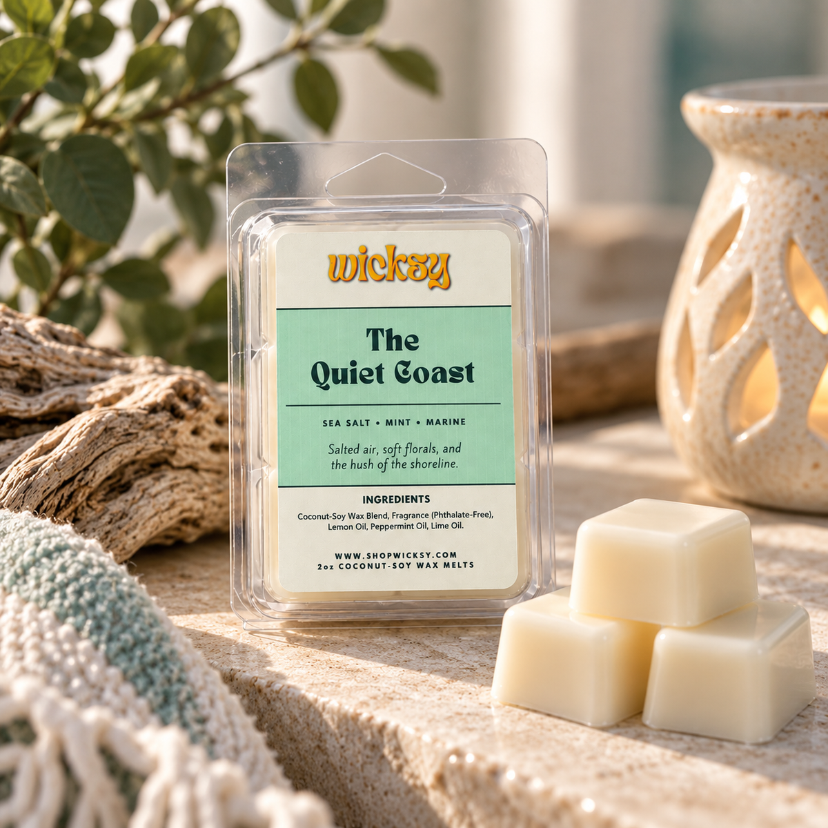 The Quiet Coast Wax Melt by Wicksy, photo 3