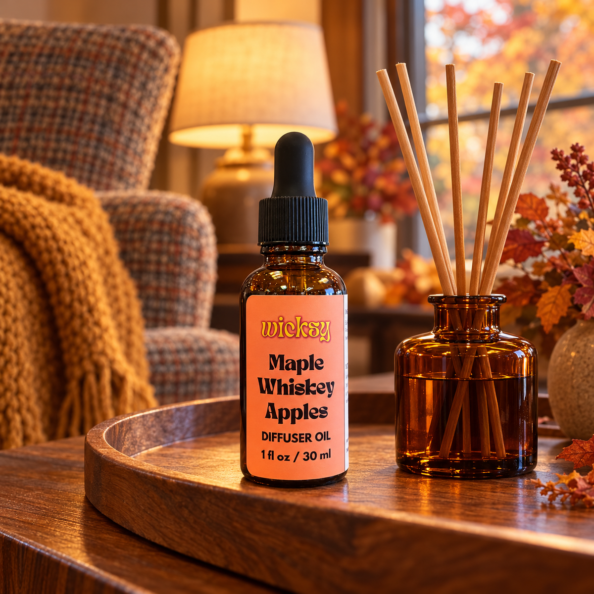 Maple Whiskey Apples Diffuser Oil by Wicksy, photo 4